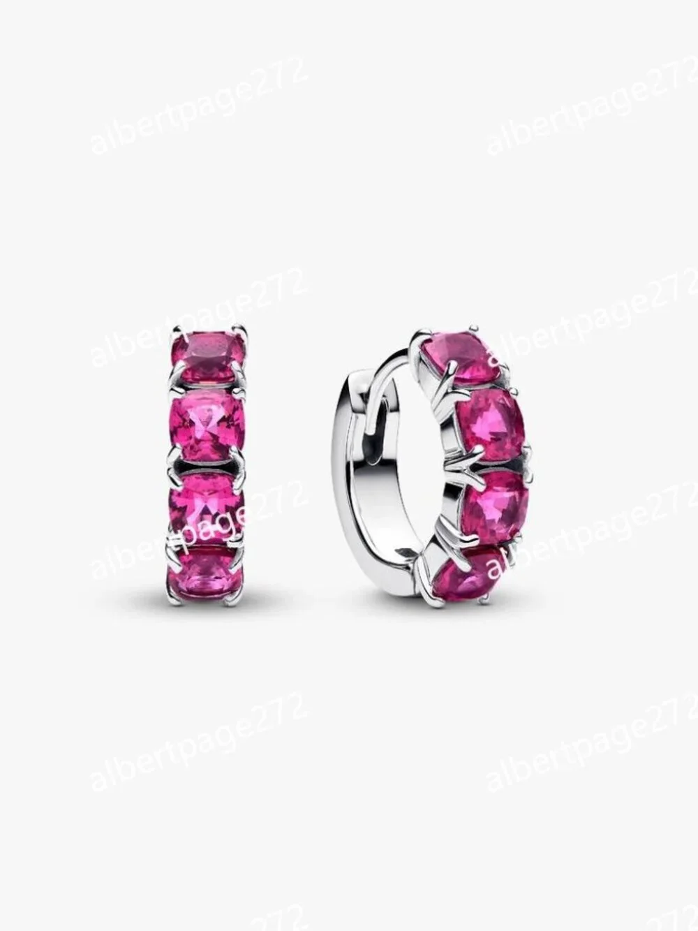 Pink Hoop Earrings